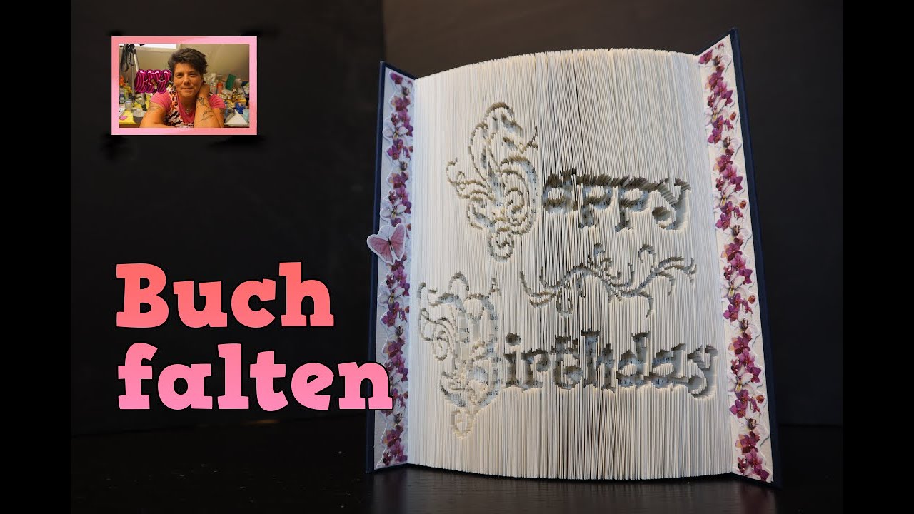 *Motiv 26* Buch falten, 180° nach innen Faltung auf 2 Ebenen, kostenlose Vorlage , book folding