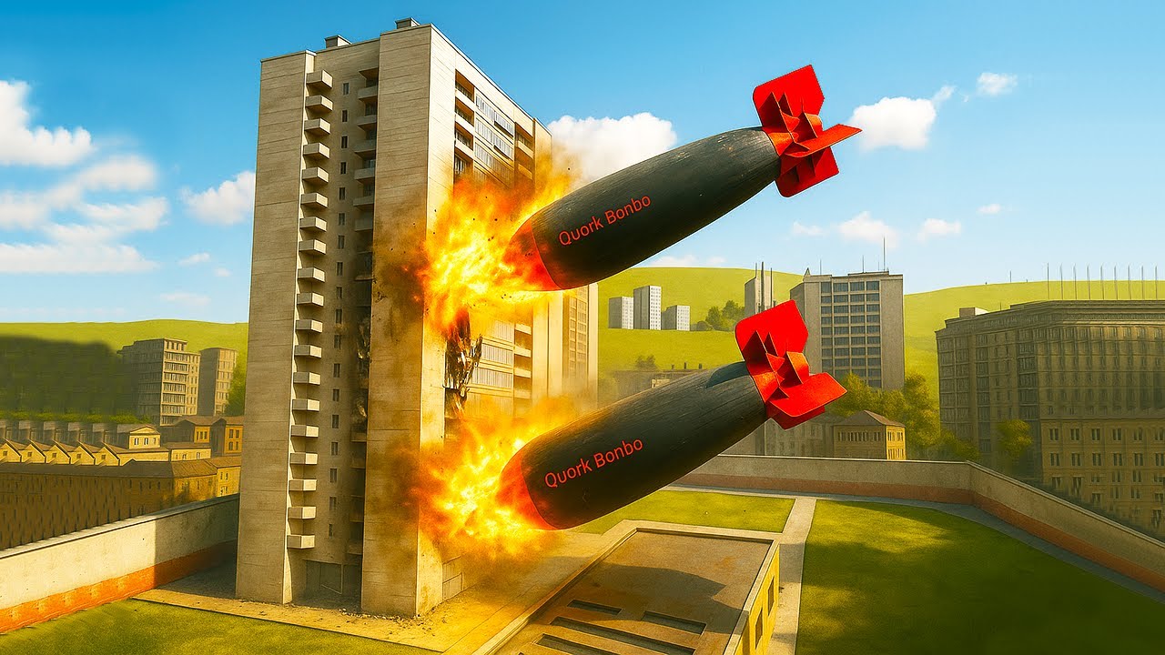Destroying the Tallest Building with a Nuke in Garry's Mod!