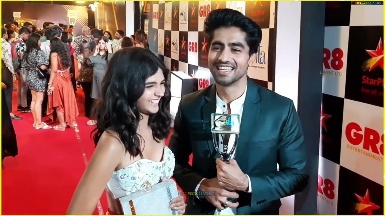 Lovely Pair 😍 Harshad Chopda & Pranali Rathod at 21st ITA AWARDS 2022 tonite in Mumbai | Part 2/3