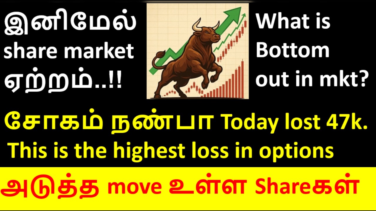 இனிமேல் share market ஏற்றம்..?, icici bank share, 47000Rs loss in options, mrpl share, ioc share.