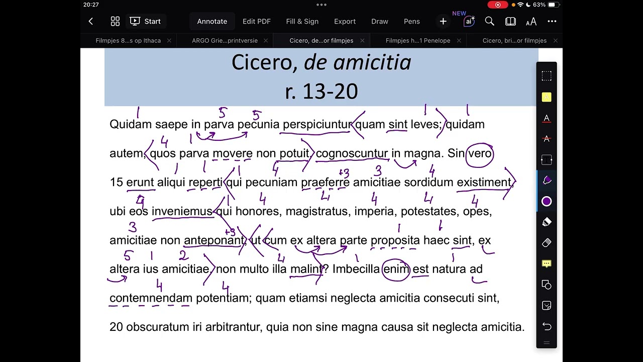 Cicero: Laelius de amicitia 63 + 64 Door de mand gevallen (?)