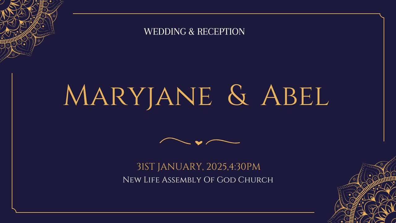 Maryjane & Abel Wedding Live Streaming