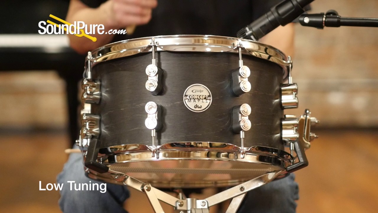 PDP 7x13 Concept Maple Black Wax Snare Drum Quick n' Dirty