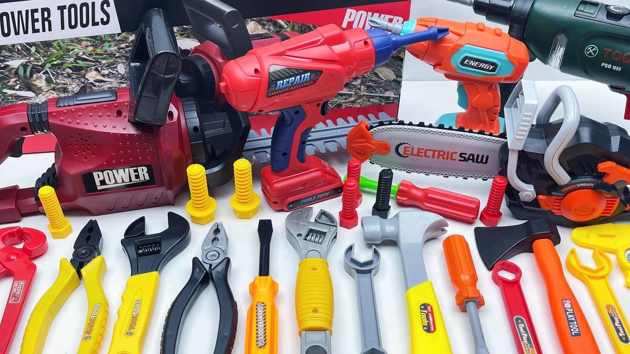 13-Minute Unboxing: A collection of professional power tools, from drills to chainsaws | toy review