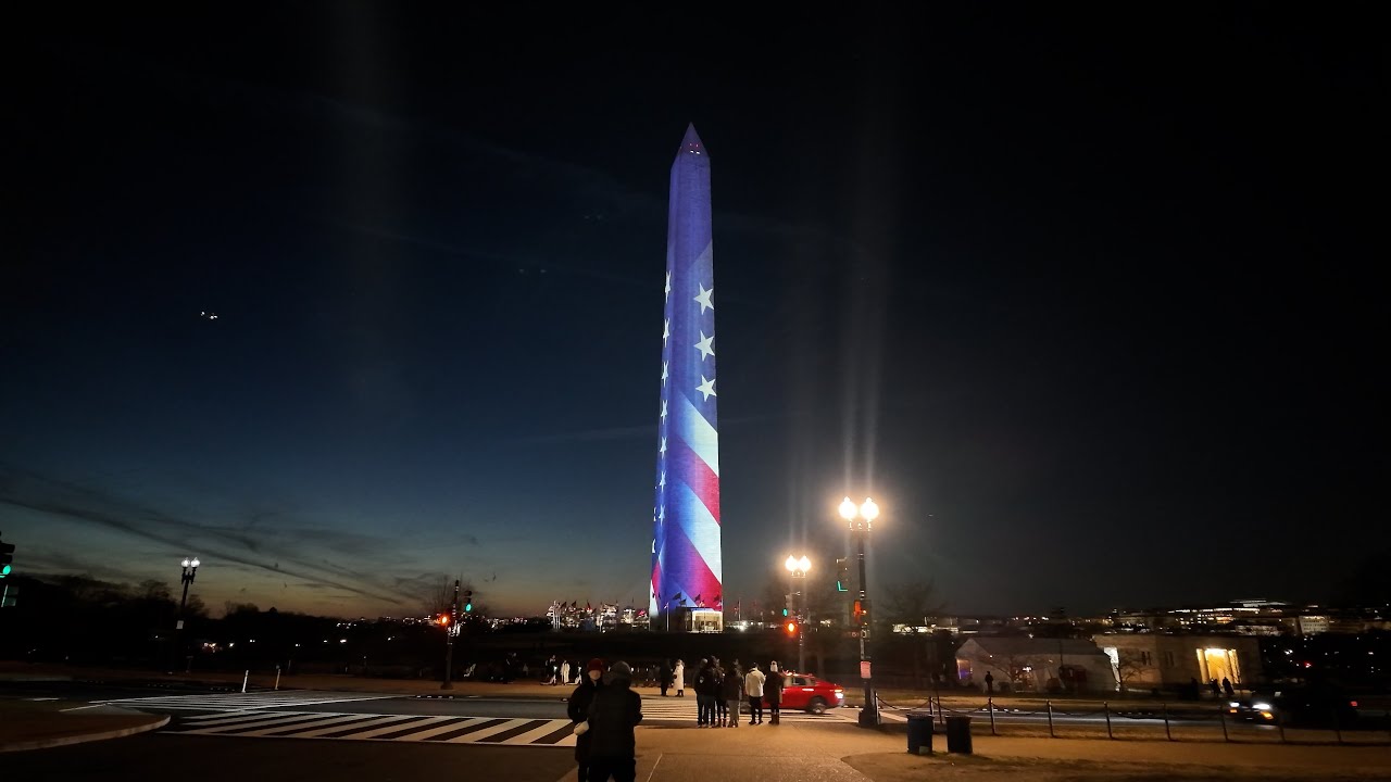 Proyección completa en el Monumento de Washington por los 250 años de independencia (sin cortes)
