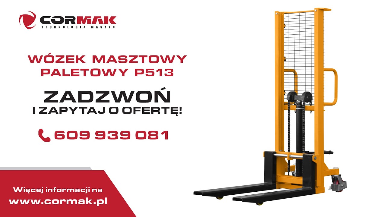 Nie uwierzysz, jak łatwo obsługuje się ten w&oacute;zek! CORMAK P513 w akcji!