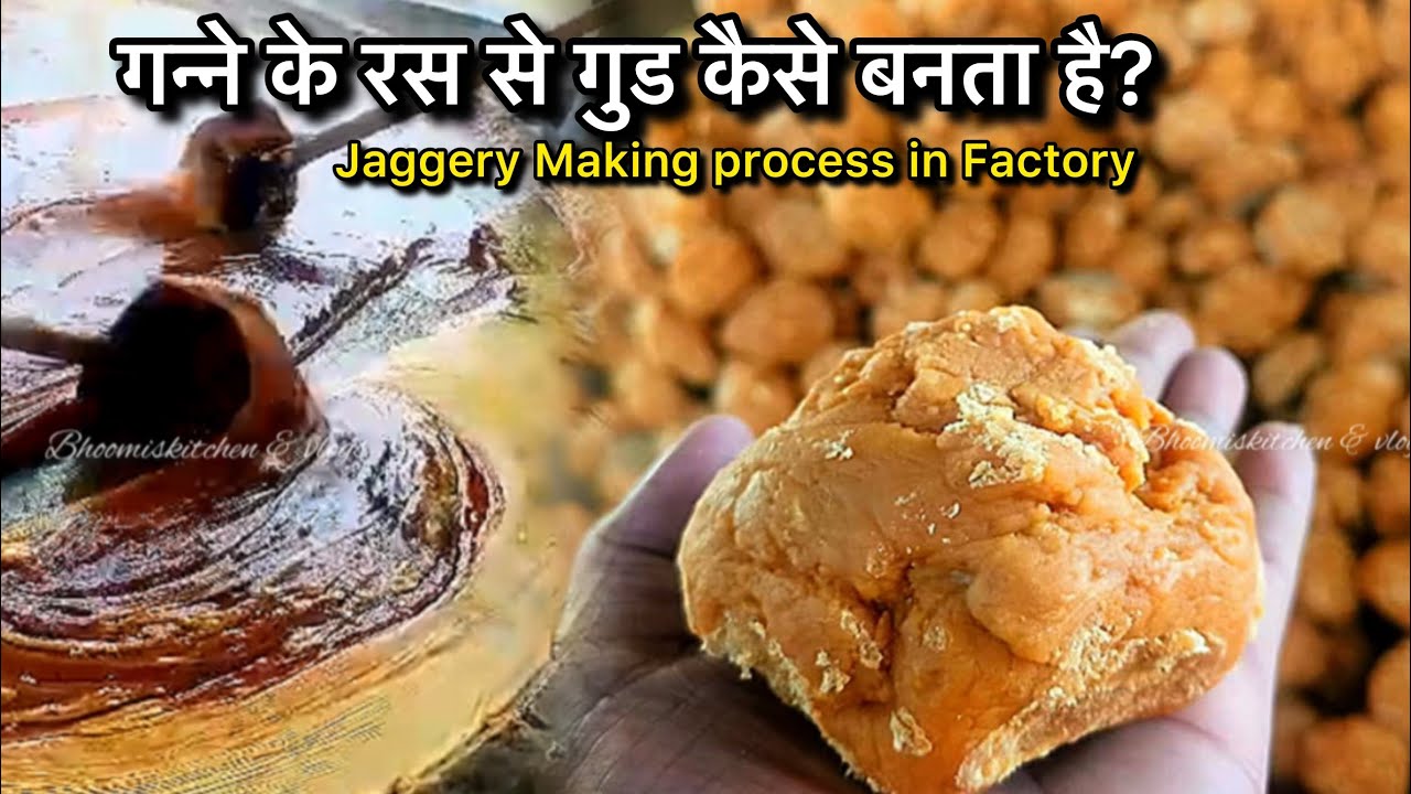 गन्ने के रस से गुड कैसे बनता है? Natural Jaggery Making process in Factory