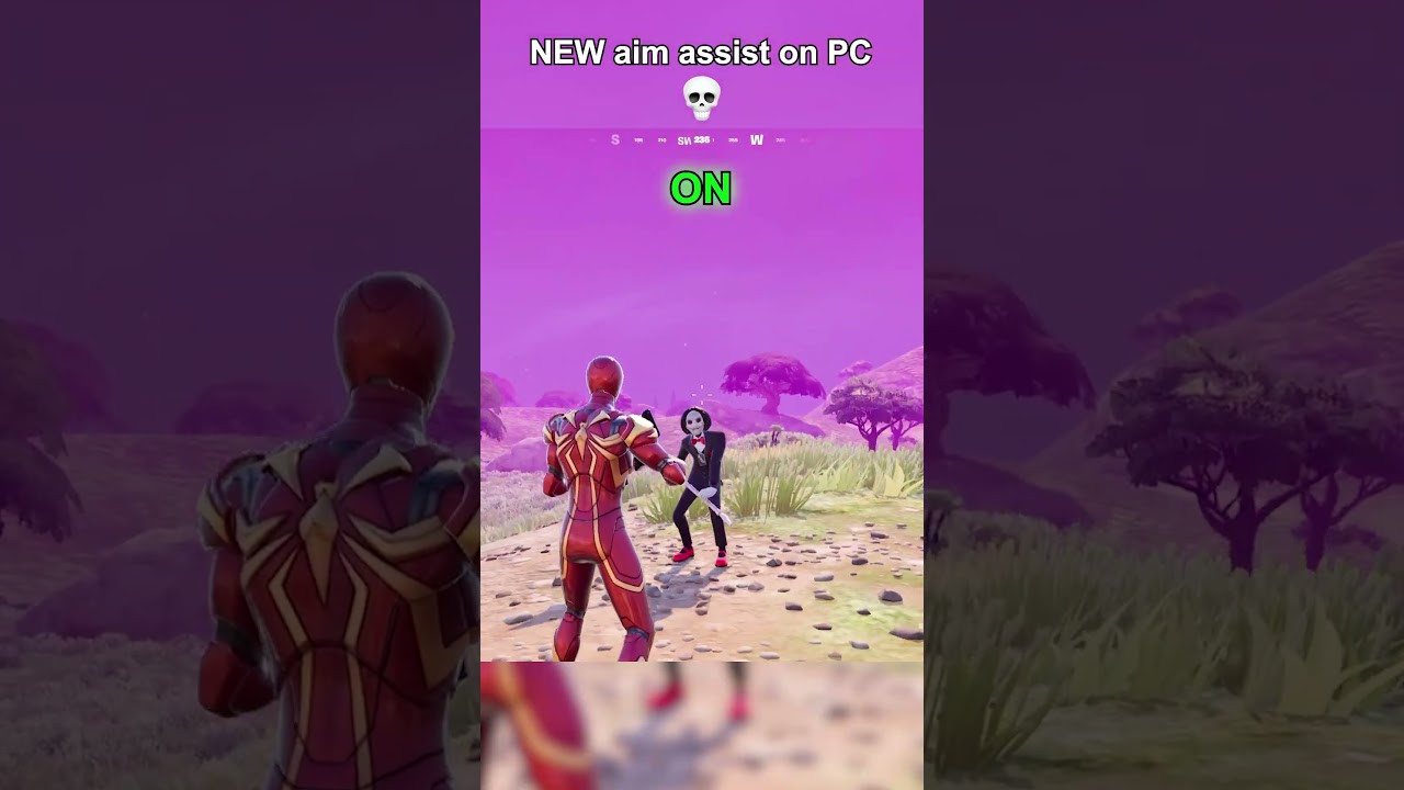 AIM ASSIST ON PC IN FORTNITE💀 #thrxve #fortnite #glitch