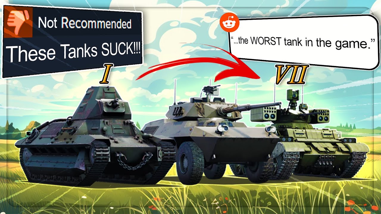 The WORST Tanks of every rank in War Thunder (according to the internet)