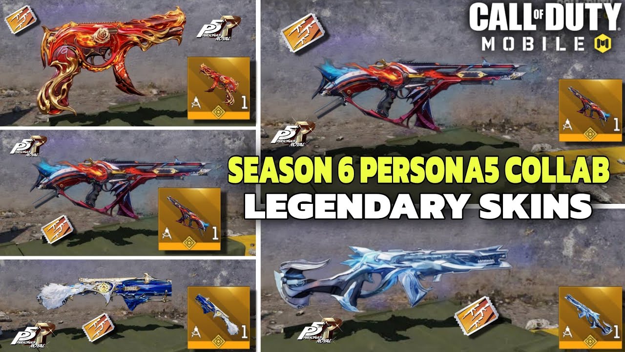CODM Season 6 Leaks + All Persona 5 Collab Legendary Weapon Skins Revealed (QQ9 + LK24 + Type 63 ...