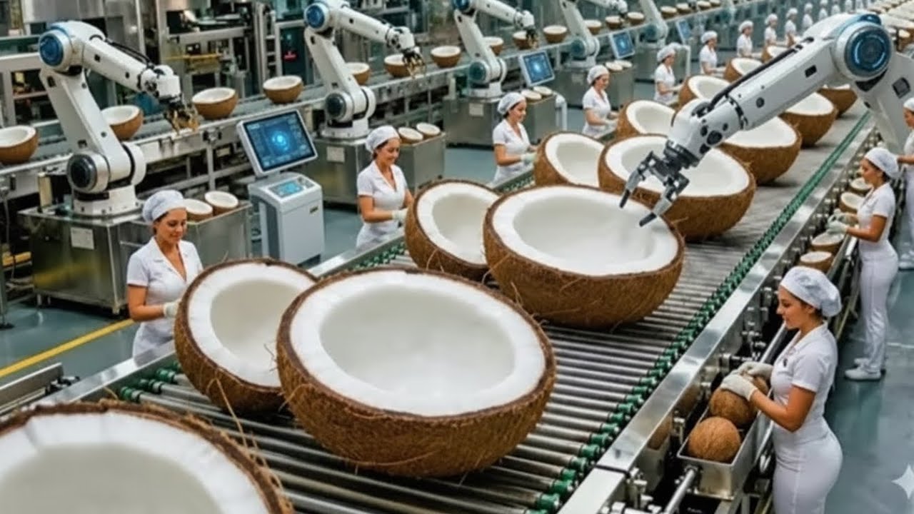 Inside a Modern Coconut Processing Factory: What They Do With The Coconuts Will Blow Your Mind