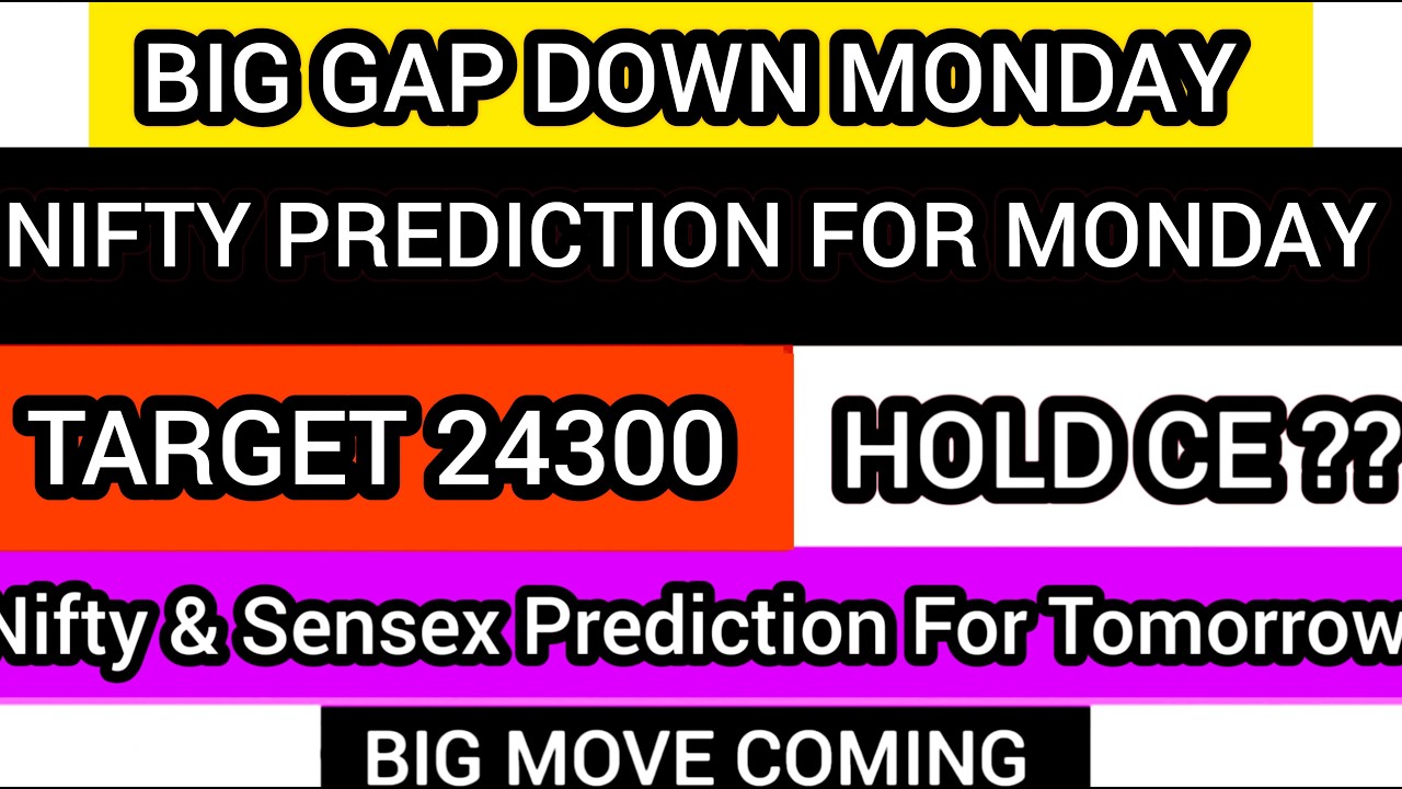 Monday market predictio | Nifty Prediction | Banknifty prediction | Tomorrow market gap up or  down