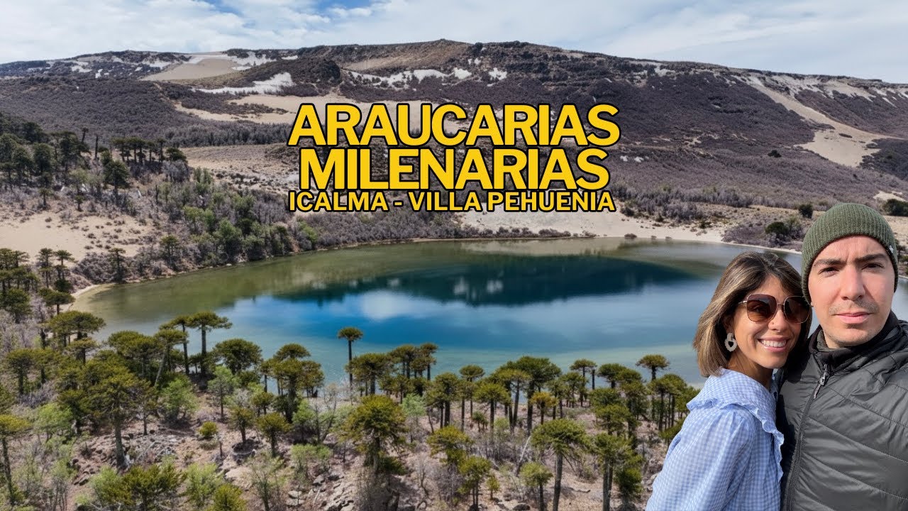 🚘Ruta MALALCAHUELLO – ICALMA – Villa PEHUENIA: Túnel LAS RAÍCES, BATEA MAHUIDA y Laguna CORAZÓN 🏔️