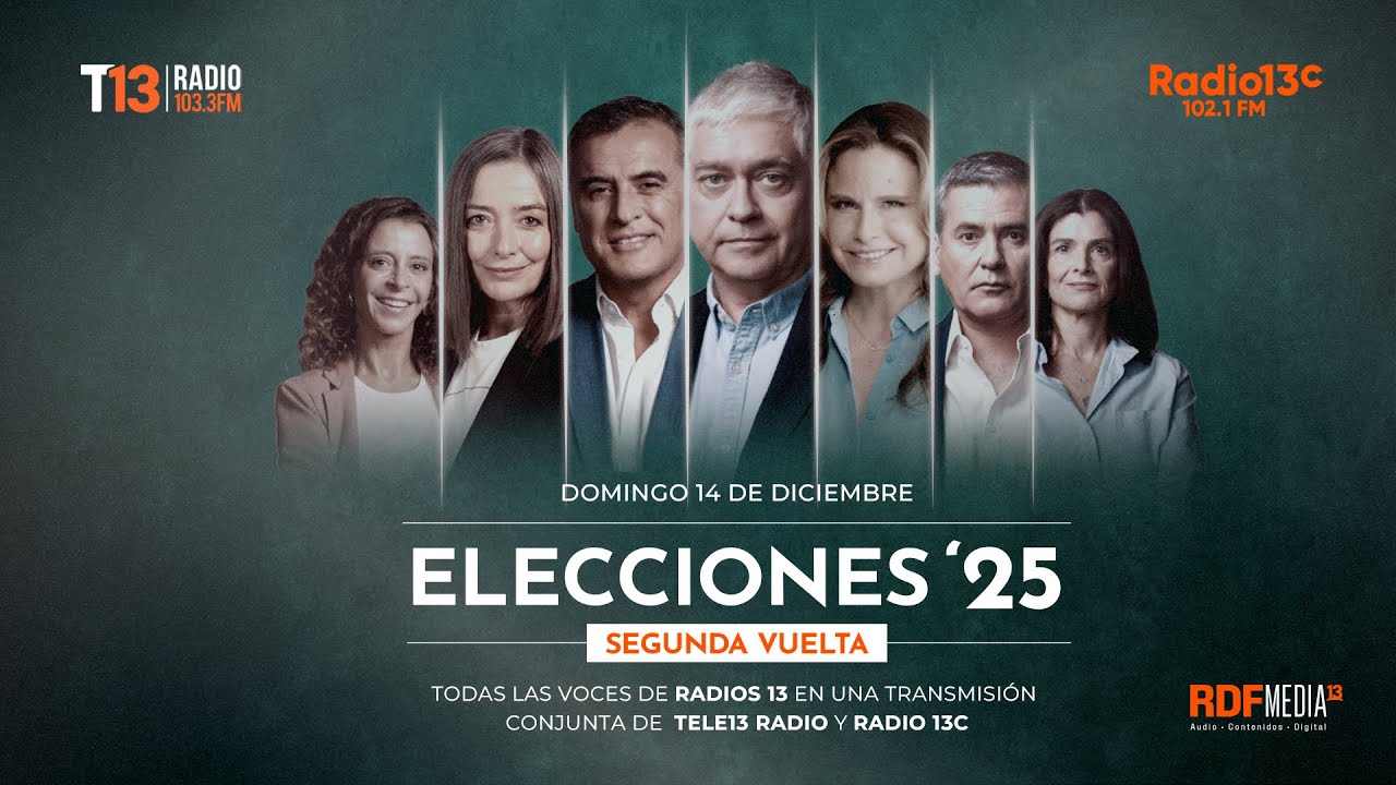 #Elecciones25 | Transmisi&oacute;n especial T13 Radio y Radio 13c