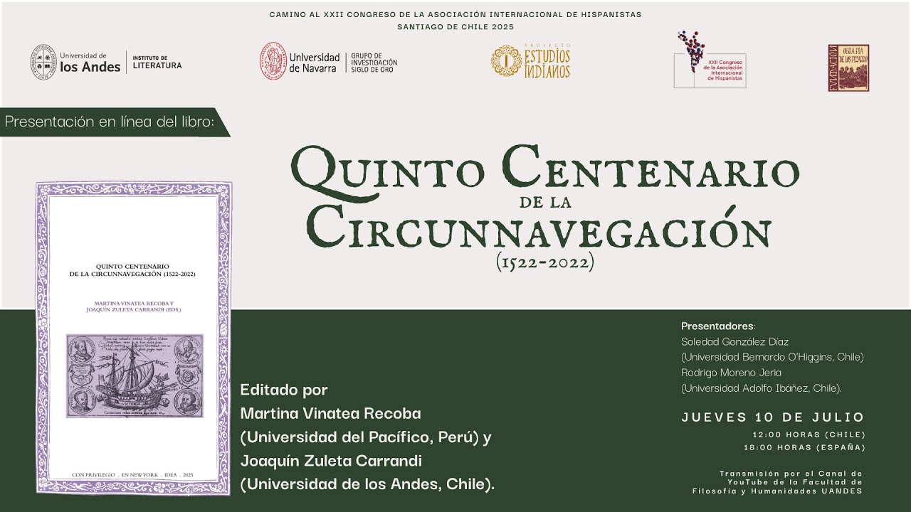 Presentación Libro Quinto Centenario de la Circunnavegación (1522-2022)