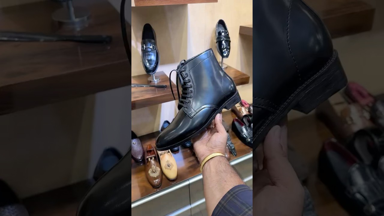 Dress Derby Boots in Smooth Calf Leather at Warewood Shoemakers