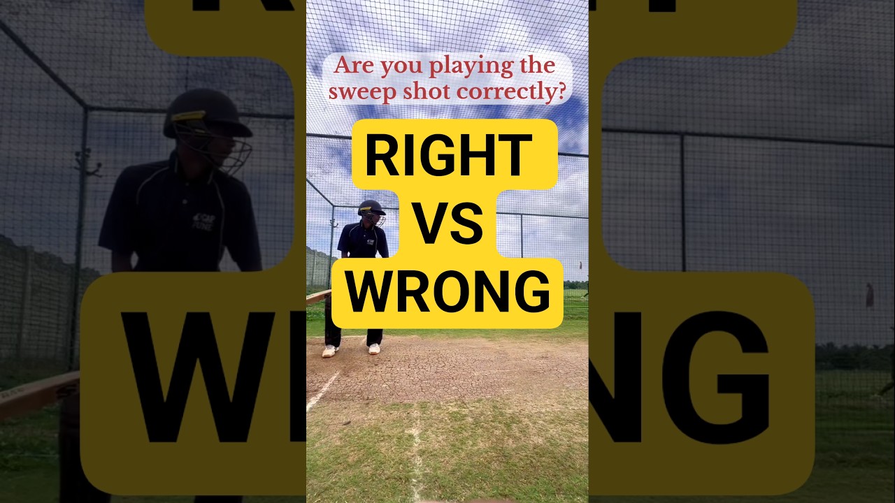 Sweep Shot in Cricket &ndash; Correct vs Wrong Technique 🏏 | Learn How to Play Sweep Shot Properly