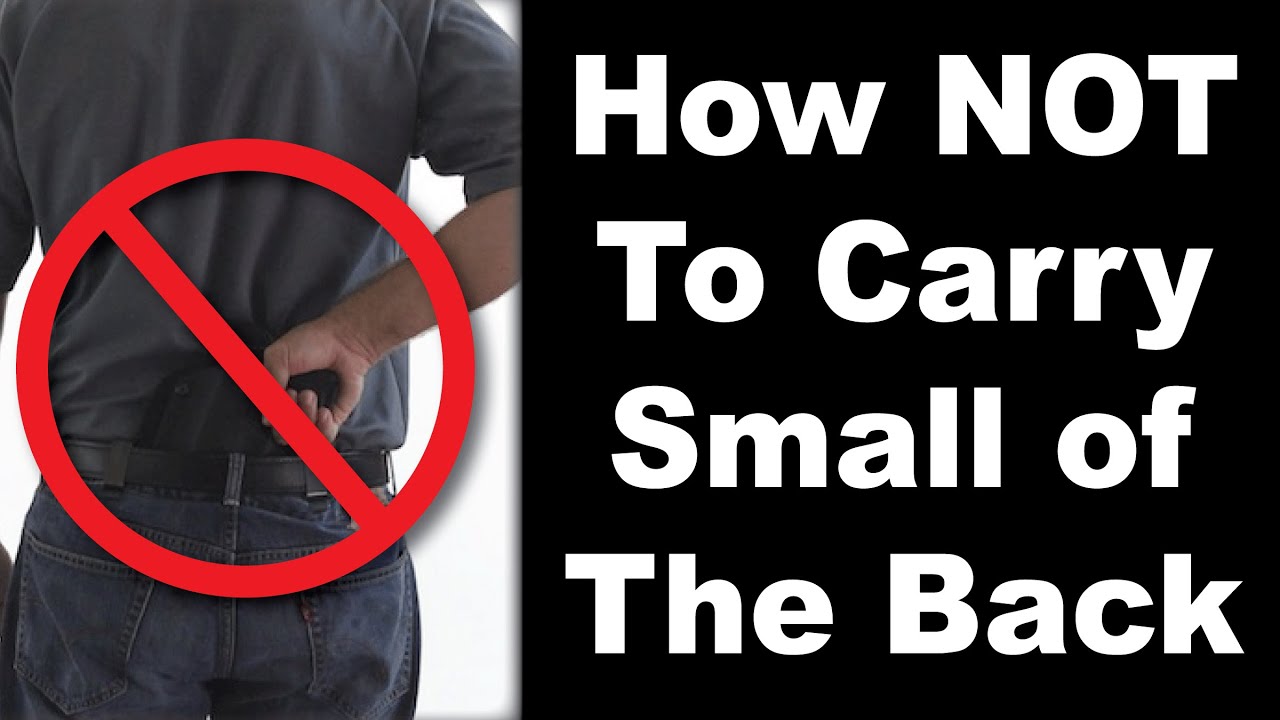 How NOT to carry Small of the Back with White Hat Holsters