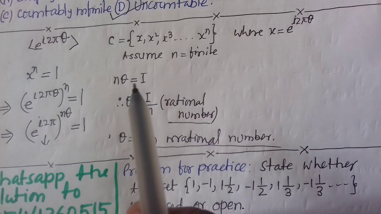 IIT JAM 2020 MATH Q.No.29(CIRCLE GROUP & DIFFERENT SETS)