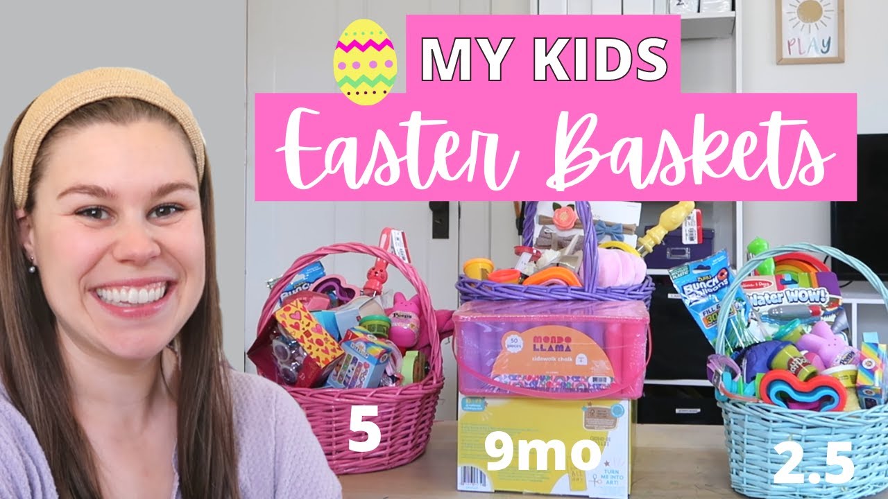 WHATS IN MY KIDS EASTER BASKETS 2022 - AGES 5, 2 & 9 MONTHS
