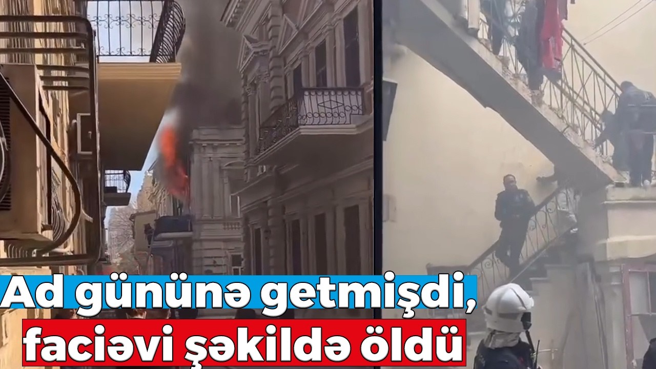 Şəhərin mərkəzində yanğın: xəsarət alan var - Yanğından belə xilas edildilər