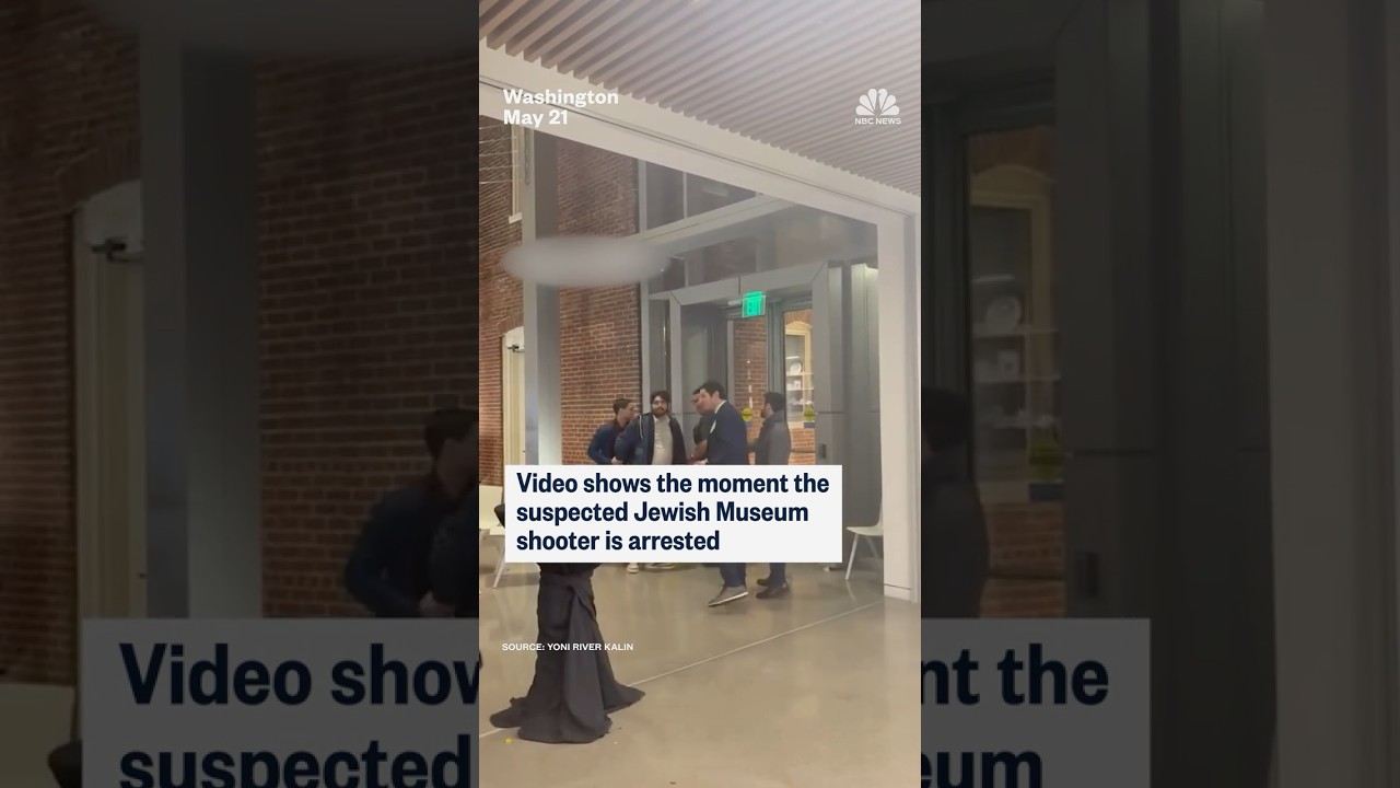 Video shows the moment the suspected Jewish Museum shooter is arrested