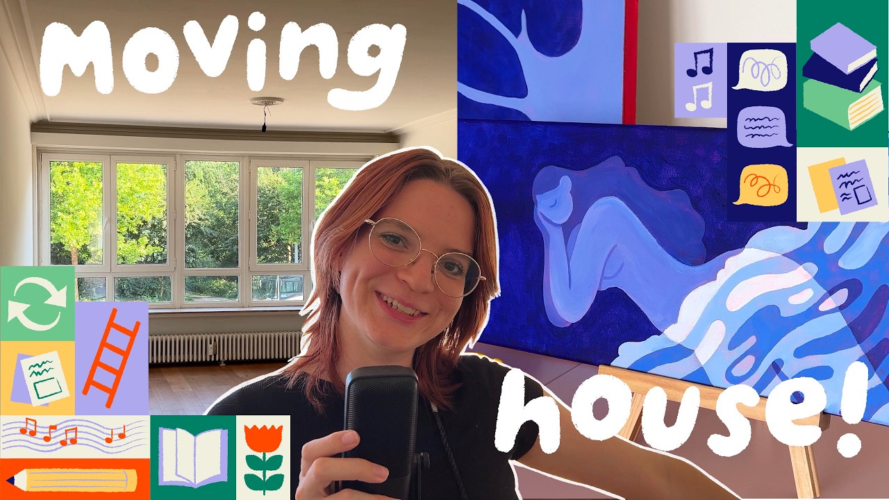 first 2 weeks in my new house ! ✦ new city, studio set up, client work, painting ✦