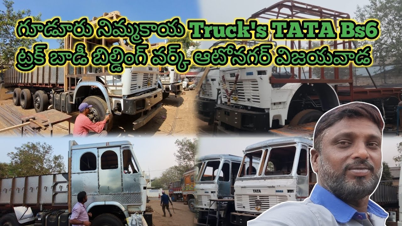 New TATA Bs612tyre Truck's 🚚 ||Full Body Building Work ||Modified Body Cabin || Vijayawada Autonagar