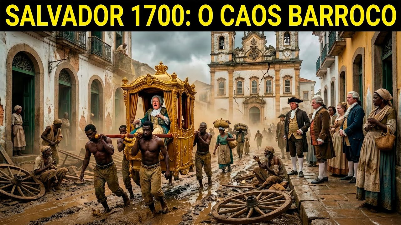 Como era caminhar em Salvador de 1700? (Reconstituição Realista com IA)