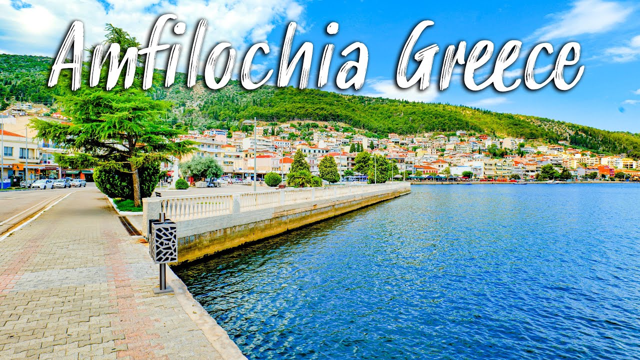Amfilochia Greece, A very beautiful town, PERFECT for relaxation, walking tour 4K, Greece 2022