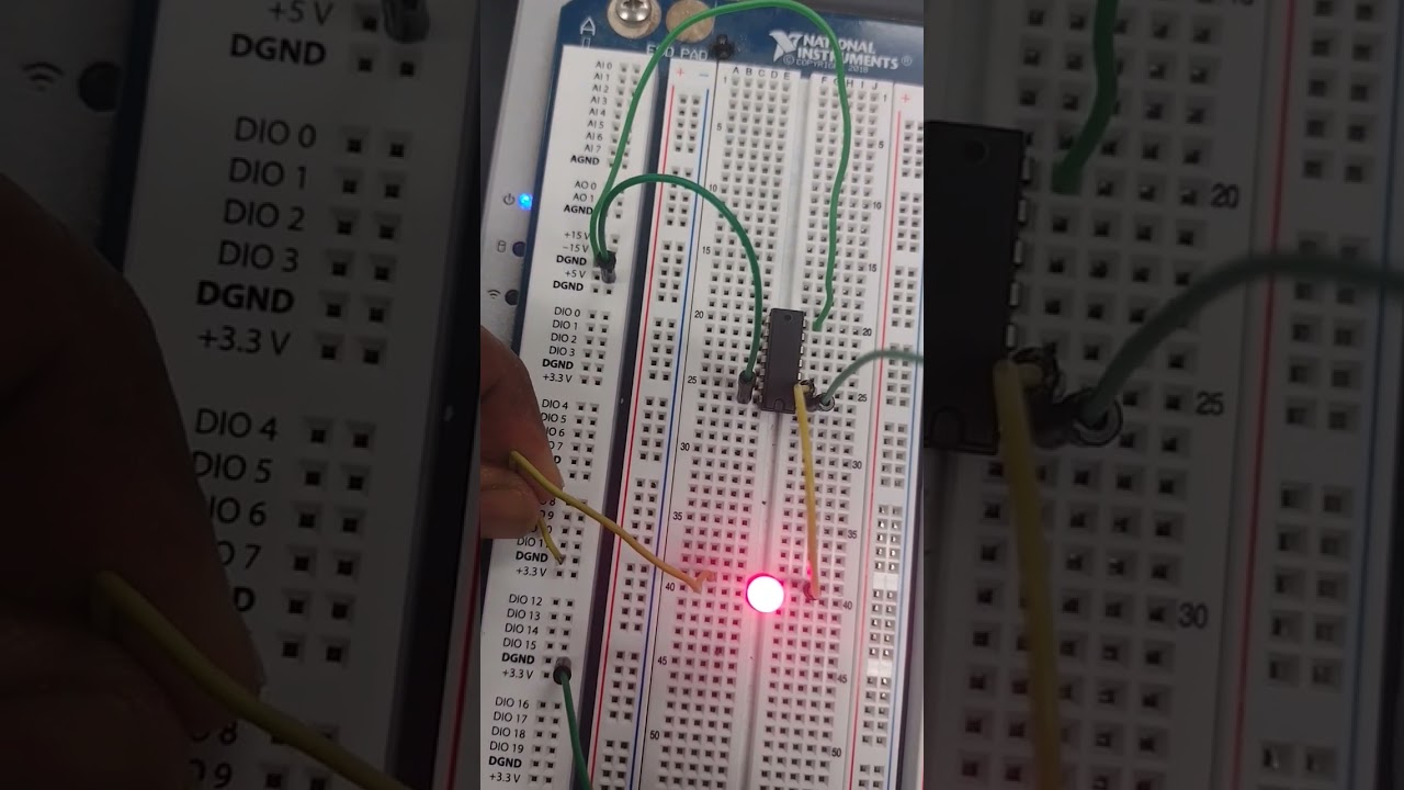 simple inverter Logic Gates with LED output #7404