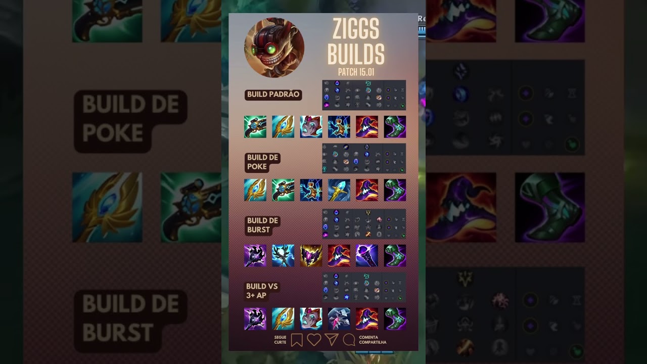 MELHORES BUILDS PARA O ZIGGS! 