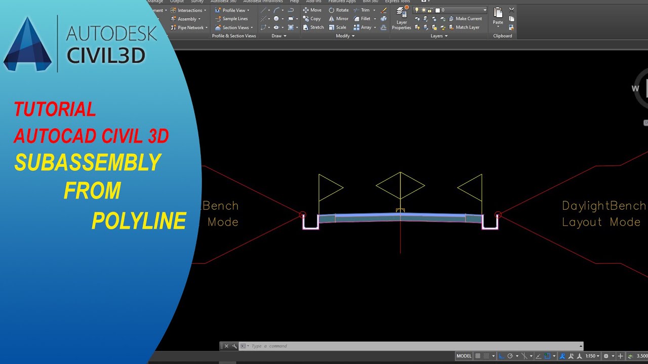 Autocad Civil 3D Membuat Subassembly Dari Polyline (U-Ditch)