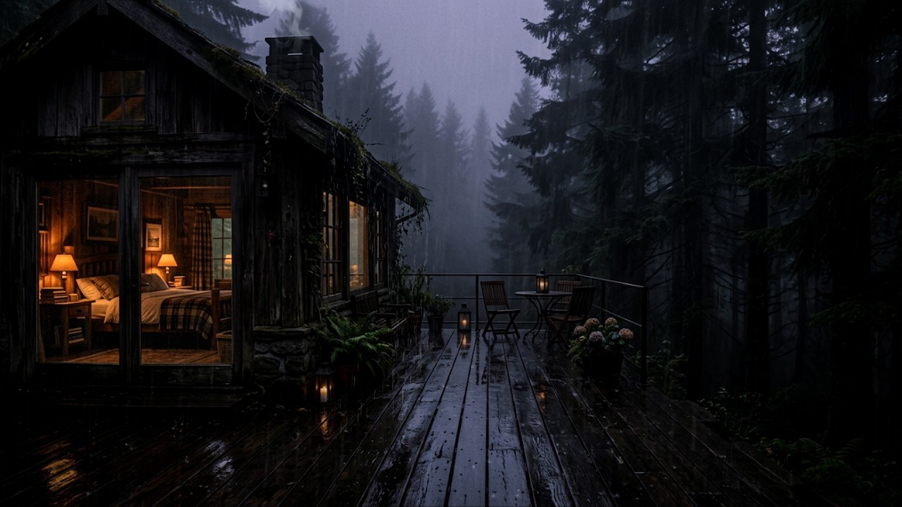 Rain in the Forest at Night 🌙 Calm Sounds for Deep Sleep & Relaxation