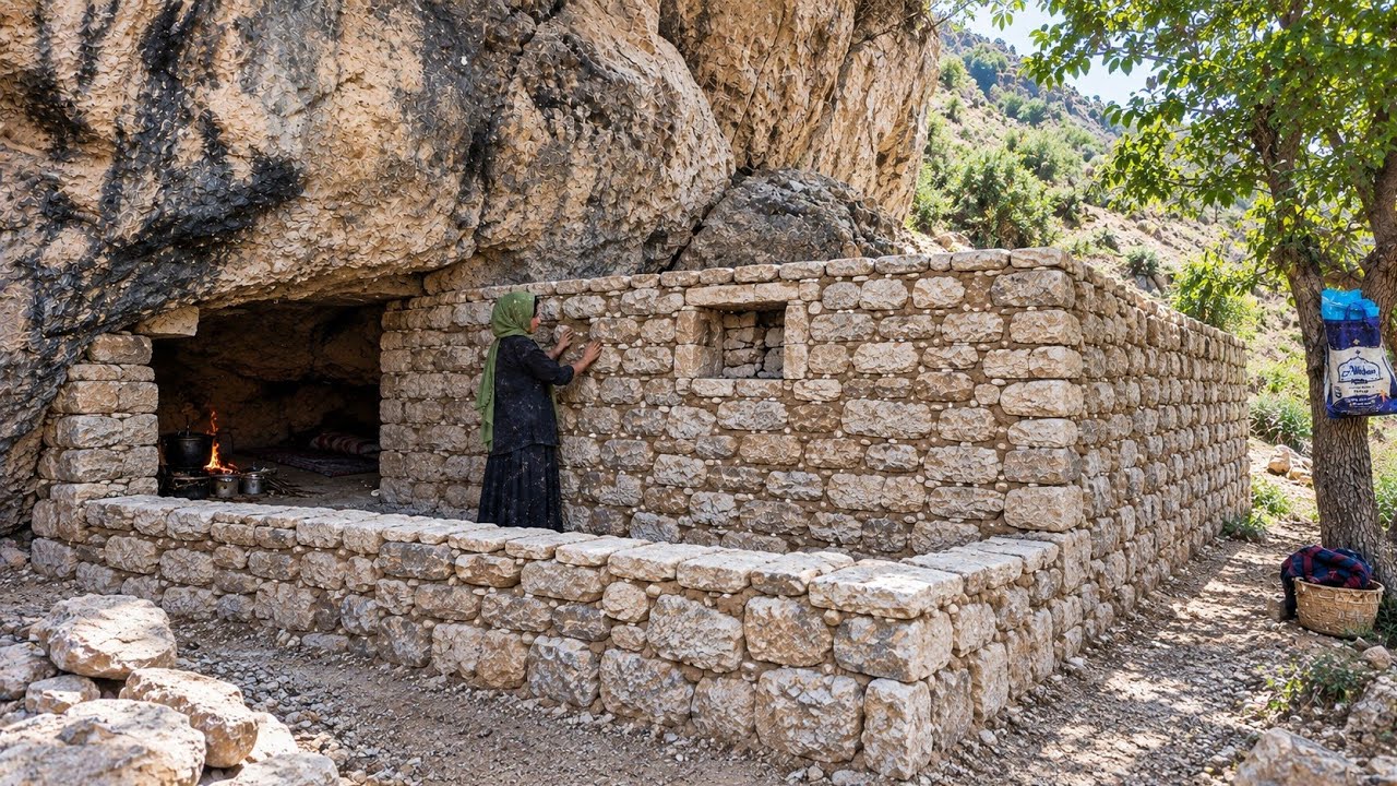 😱🔥 Cave Life | Rebuilding a Cave Alone Before Winter Comes | Zagros Mountains 🪨🏔️