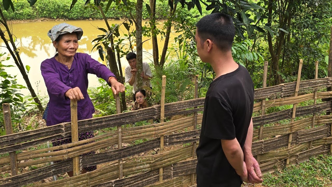 Ly Tu Lien and Tien overheard the wicked old woman and Lien's father talking.