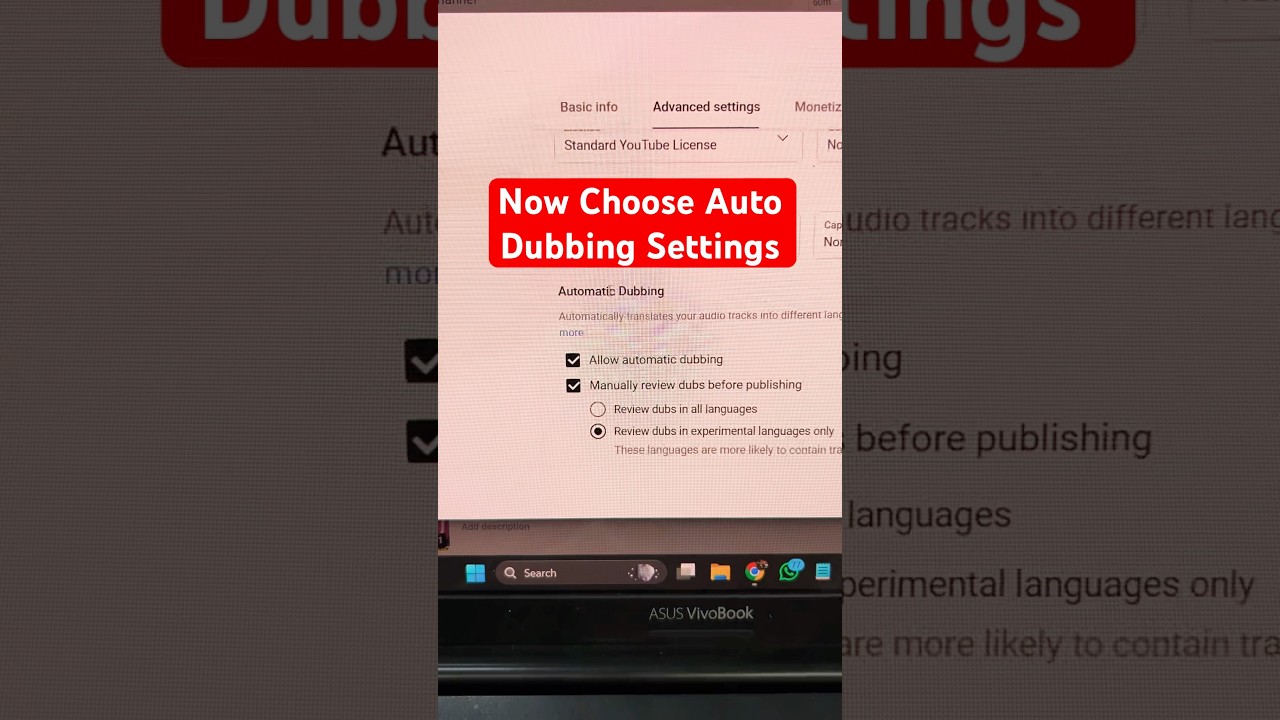 How to Turn On Auto Dubbing On YouTube Channel #shorts