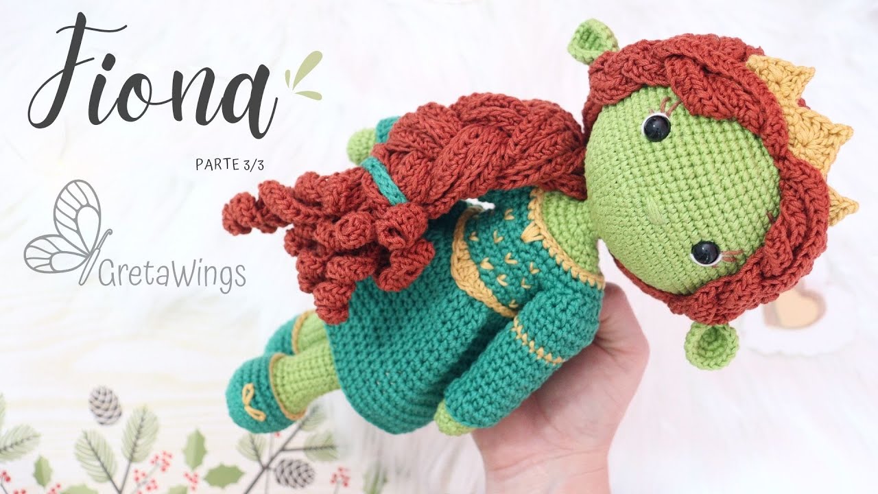 Tutorial Princesa Fiona Ogra Amigurumi | Serie Princesas  Parte 3/3 Sub 🇺🇸🇪🇸/ GretaWings