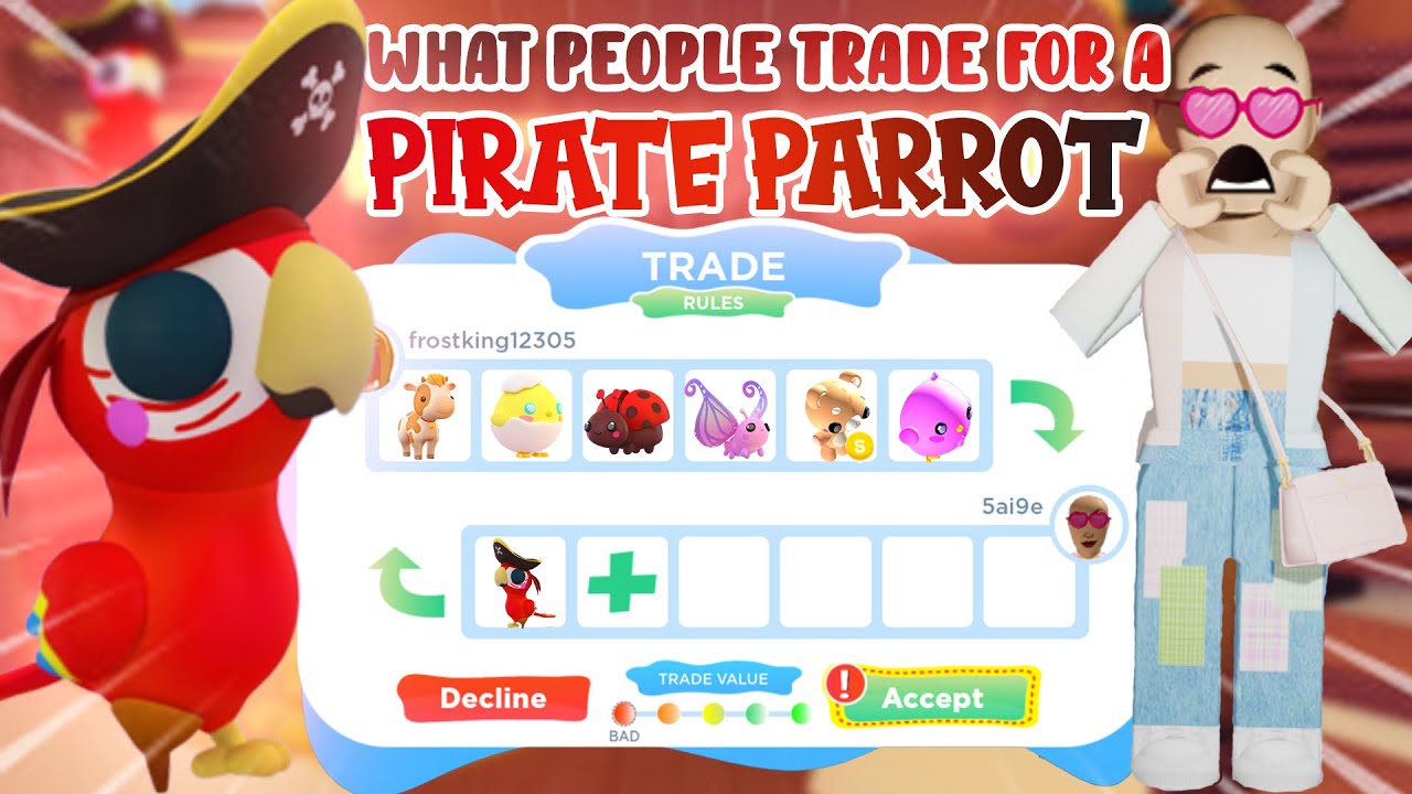 What people trade for a PIRATE PARROT in Overlook Bay | Roblox