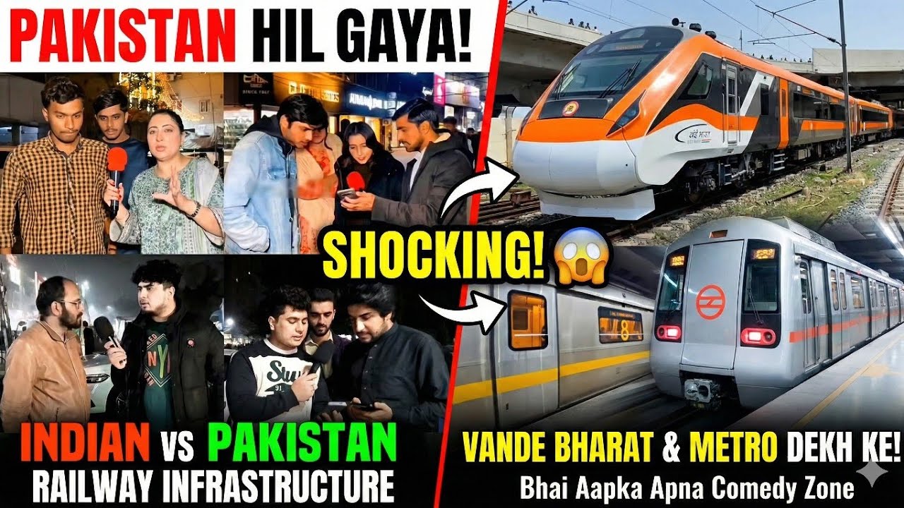 Pak Public Shocked 😱: Indian Vande Bharat & Metro vs Pakistan Railway! 🚆🔥