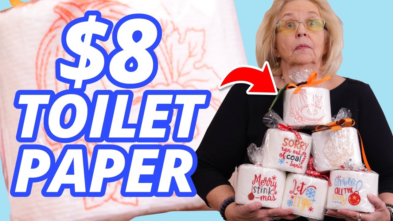 How to Embroider on Toilet Paper for Easy DIY Gift Idea!