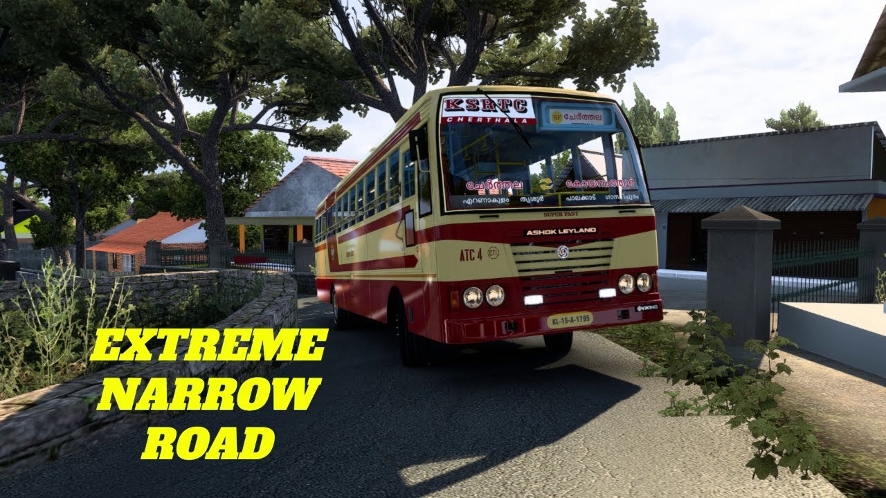 Extreme narrow road -KSRTC #EuroTruckSimulator2#ETS2#TruckSim#Gaming#SimulationGames#GamingCommunity