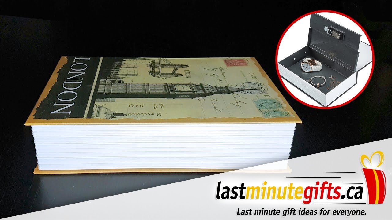 London Book Safe with Key Lock - Portable Lock Box - Diversion Safe - Key Lock/ Combination - Unbox