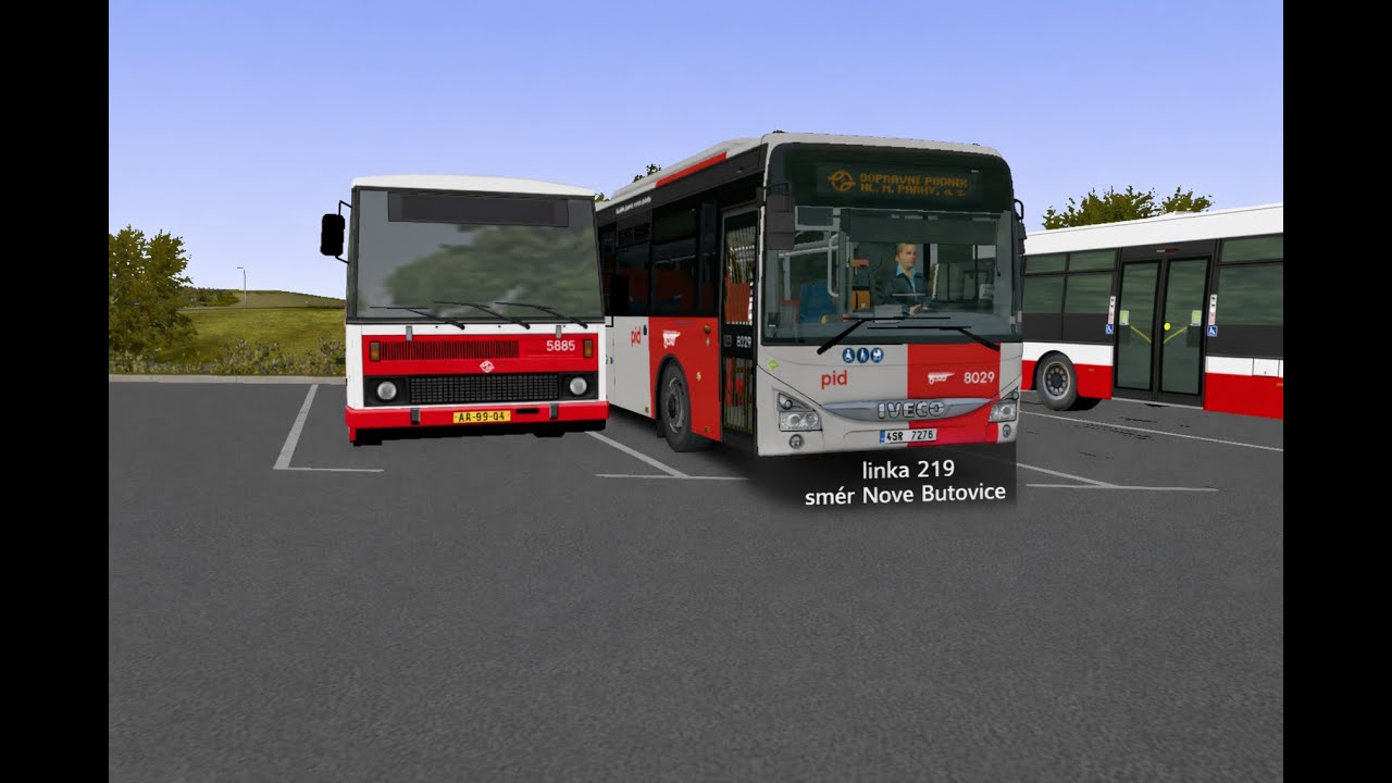 OMSI 2, linka 154 z autobusem IVECO Crossway LE LINE s evidenčním číslem 8029