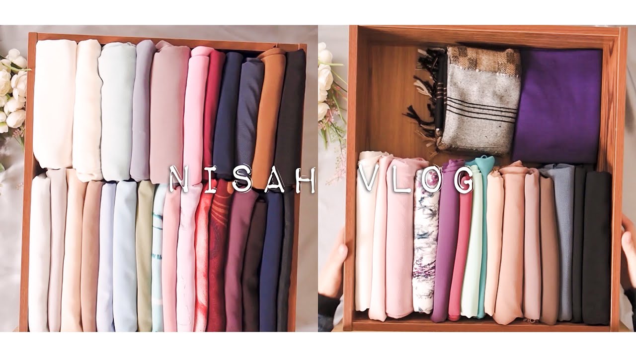 (MALAY SUB) How I Fold and Organize My Hijabs using Drawer (🇲🇾 Malaysia)