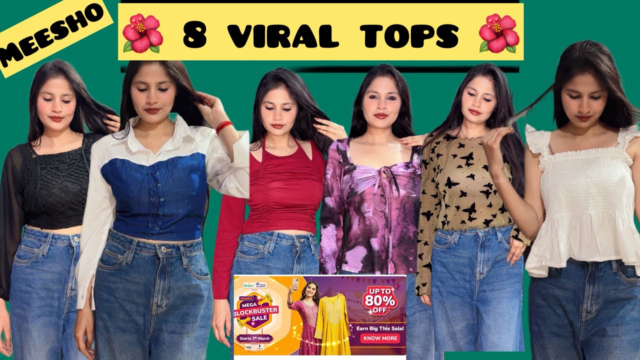 Meesho sale is live 💃🏼 tops haul video😍 #meesho  #meeshohaul #meeshoshopping #fashion #dress 