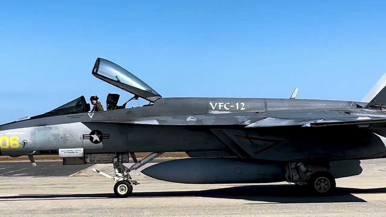 Navy F-18 Super Hornets at NE Florida Regional Airport 
