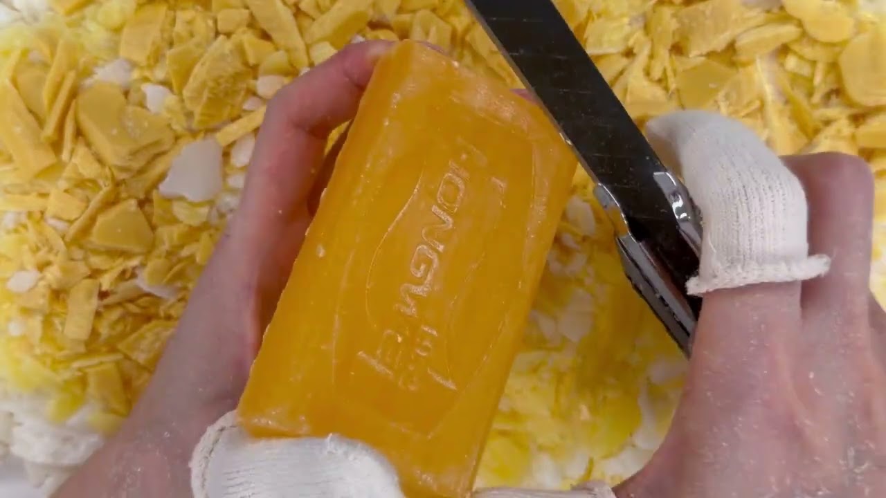 Oddly Satisfying Soap Carving | Crunchy Soap Cutting | No Talking ASMR #soap