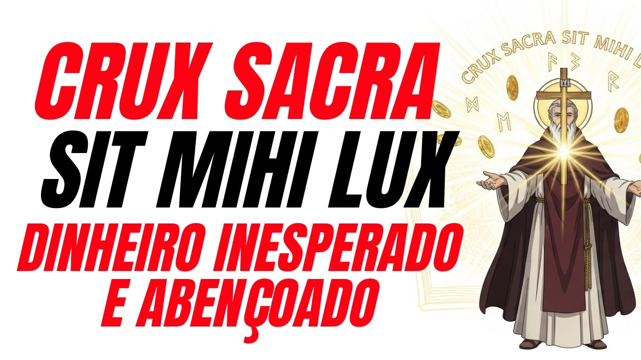 CRUX SACRA SIT MIHI LUX - Invocação poderosa Dinheiro URGENTE e INESPERADO 📙 Grimório de São Bento