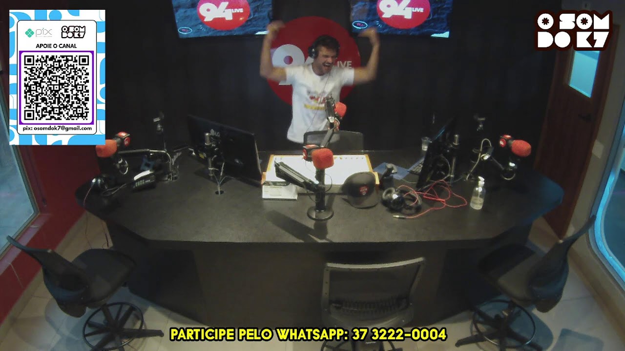 NO AR O SOM DO K7 PARTICIPE PELO WHATSAPP 37 3222-0004